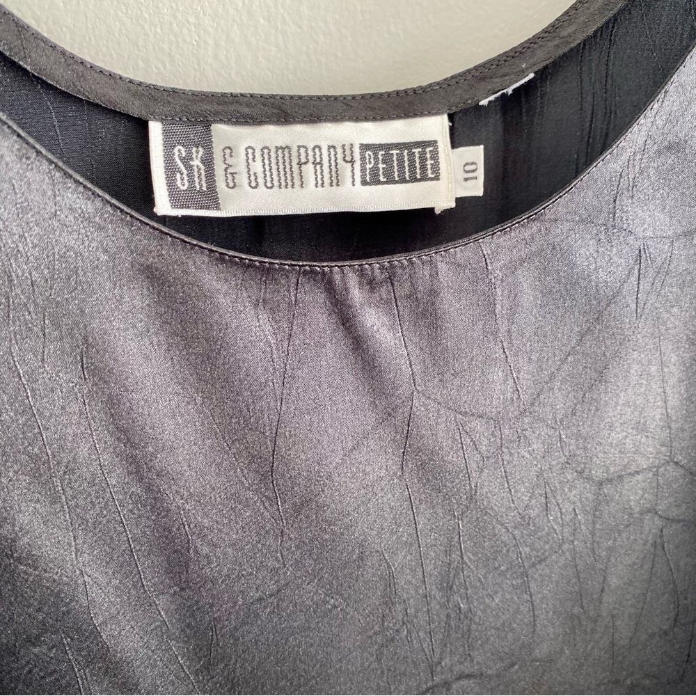 SK & Company Black Satin Sleeveless Tank Size 10 - Picture 3 of 4